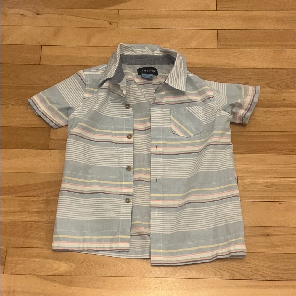Andy & Evan Multicolor Striped Button Down Shirt
